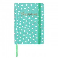 Бележник с ластик, Hopes and dreams, Зелен, А6 формат Бележник с ластик, Hopes and dreams, Зелен, А6 формат